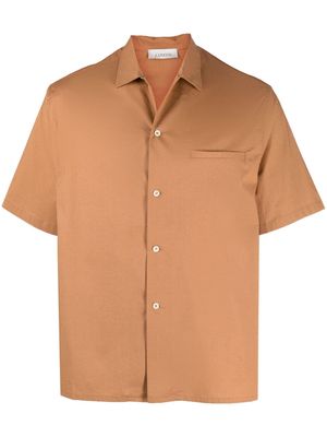 Laneus short-sleeve camp-collar shirt - Brown