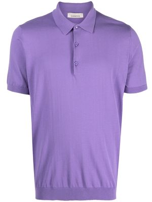 Laneus short-sleeve cotton-blend polo shirt - Purple