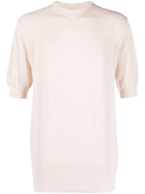 Laneus short-sleeve cotton jumper - Neutrals