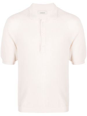 Laneus short-sleeve cotton polo shirt - Neutrals