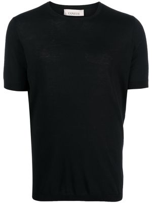 Laneus short-sleeve knitted T-shirt - Black