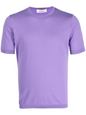 Laneus short-sleeve knitted T-shirt - Purple