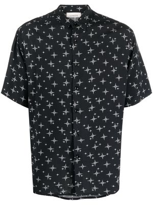 Laneus star-print short-sleeve shirt - Black