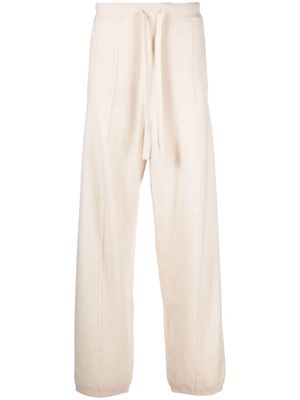 Laneus straight-leg knitted trousers - Neutrals