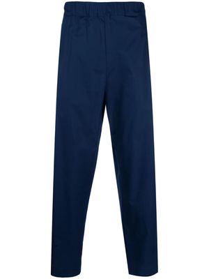 Laneus stretch-cotton tapered trousers - Blue