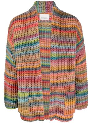 Laneus striped knitted cardigan - Orange