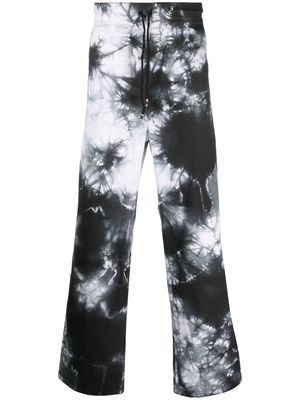 Laneus tie-dye print trousers - Black