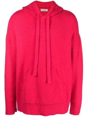 Laneus Wintercot brushed-knit hoodie - Pink