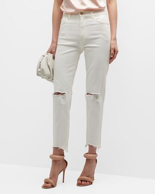 Langley High-Rise Cropped Jeans