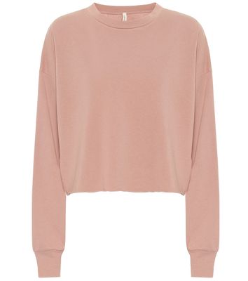 Lanston Sport Cropped cotton-blend sweater