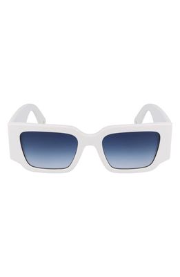 Lanvin 52mm Rectangle Sunglasses in White