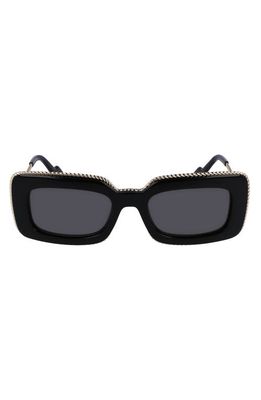 Lanvin 52mm Rectangular Sunglasses in Black