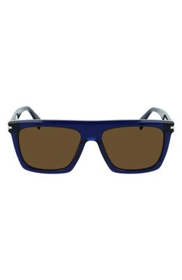 Lanvin 57mm Rectangular Sunglasses in Blue