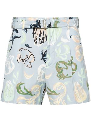 Lanvin abstract-print bermuda shorts - Blue