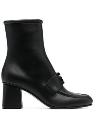 Lanvin appliqué calf-leather ankle boots - Black