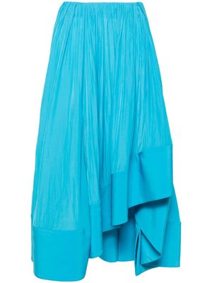 Lanvin asymmetric charmeuse maxi skirt - Blue