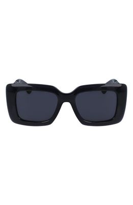 Lanvin Babe 52mm Square Sunglasses in Dark Grey