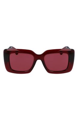 Lanvin Babe 52mm Square Sunglasses in Deep Red