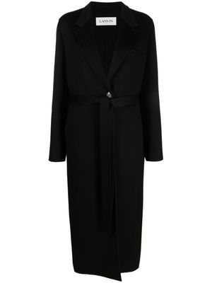 Lanvin belted cashmere coat - Black