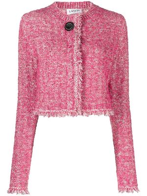 Lanvin bouclé knit cropped jacket - Pink