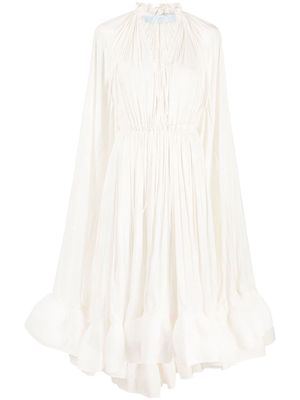 Lanvin cape-design midi-dress - White