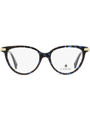 Lanvin cat-eye tortoiseshell-effect glasses - Blue
