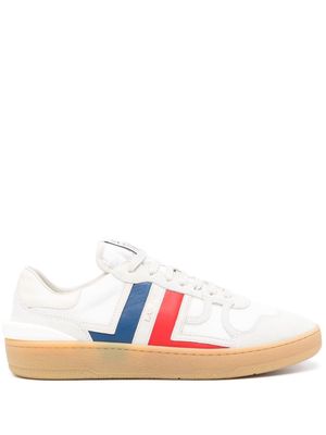 Lanvin Clay suede-panels mesh sneakers - White