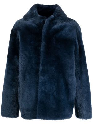 Lanvin concealed-front fastening jacket - Blue