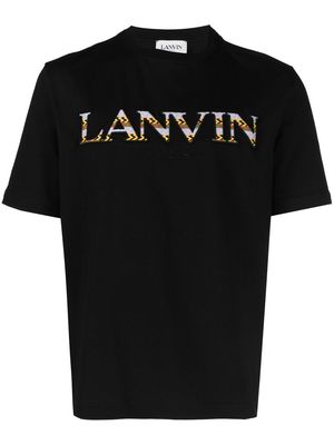 Lanvin contrast logo-print crew-neck T-shirt - Black