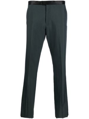 Lanvin contrasting-waistband tailored trousers - Green