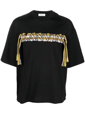 Lanvin Crazy Curb lace logo T-shirt - Black
