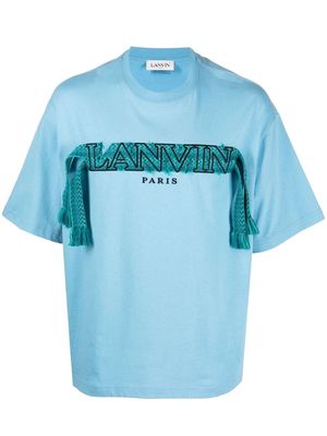 Lanvin Crazy Curb logo-tape T-shirt - Pink