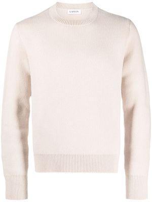 Lanvin crew-neck wool-cashmere jumper - Neutrals