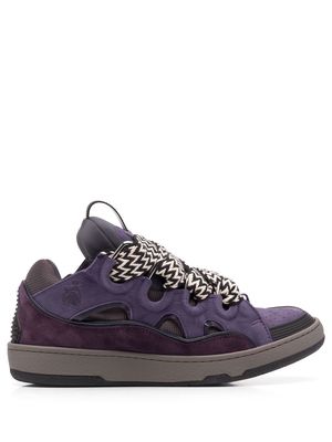LANVIN Curb lace-up sneakers - Purple