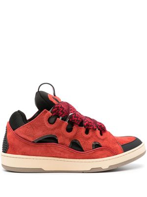 Lanvin Curb logo-patch sneakers - Red
