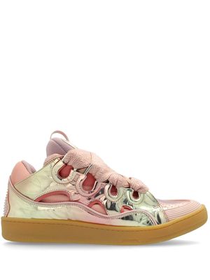 Lanvin Curb metallic leather sneakers - Pink