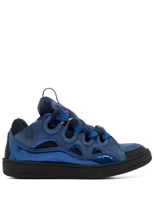 Lanvin Curb panelled leather sneakers - Blue