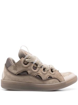 Lanvin Curb panelled sneakers - Brown