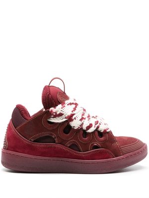 Lanvin Curb suede sneakers - Red