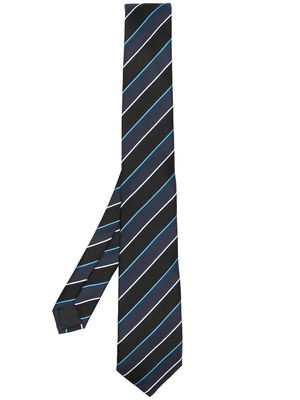 Lanvin diagonal stripe pattern tie - Black