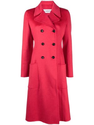 Lanvin double-breasted cashmere coat - Pink