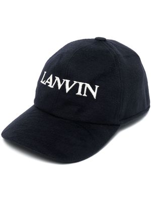Lanvin embroidered-logo baseball cap - Blue