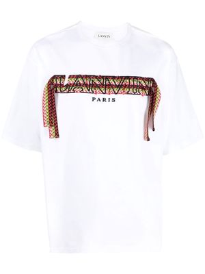 Lanvin embroidered-logo cotton T-shirt - White