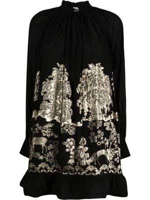 Lanvin embroidered minidress - Black