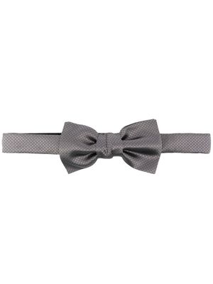 Lanvin embroidered silk bow tie - Grey
