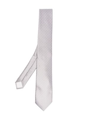 Lanvin embroidered silk tie - Grey