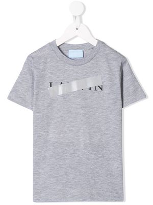 Lanvin Enfant censored logo T-shirt - Grey