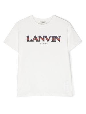 Lanvin Enfant Curb logo-embroidered T-shirt - White