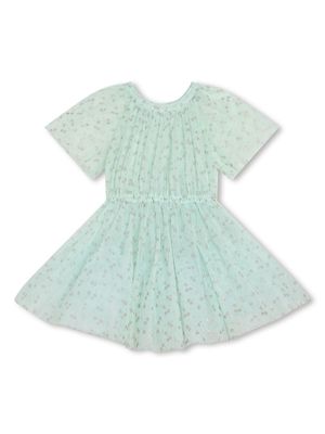 Lanvin Enfant floral-print ruched dress - Green