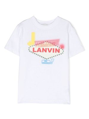 Lanvin Enfant graphic logo-print T-shirt - White